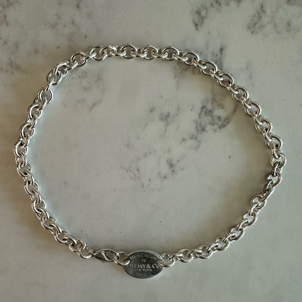 Return To Tiffany Oval Tag Necklace